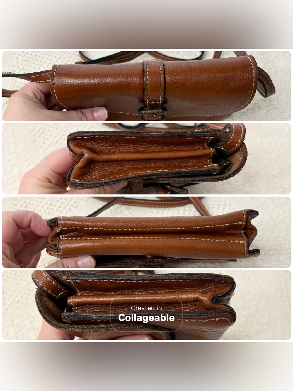 Patricia Nash Torri Crossbody Heritage Tan Leather Convertible Clutch Wallet - Picture 3 of 9